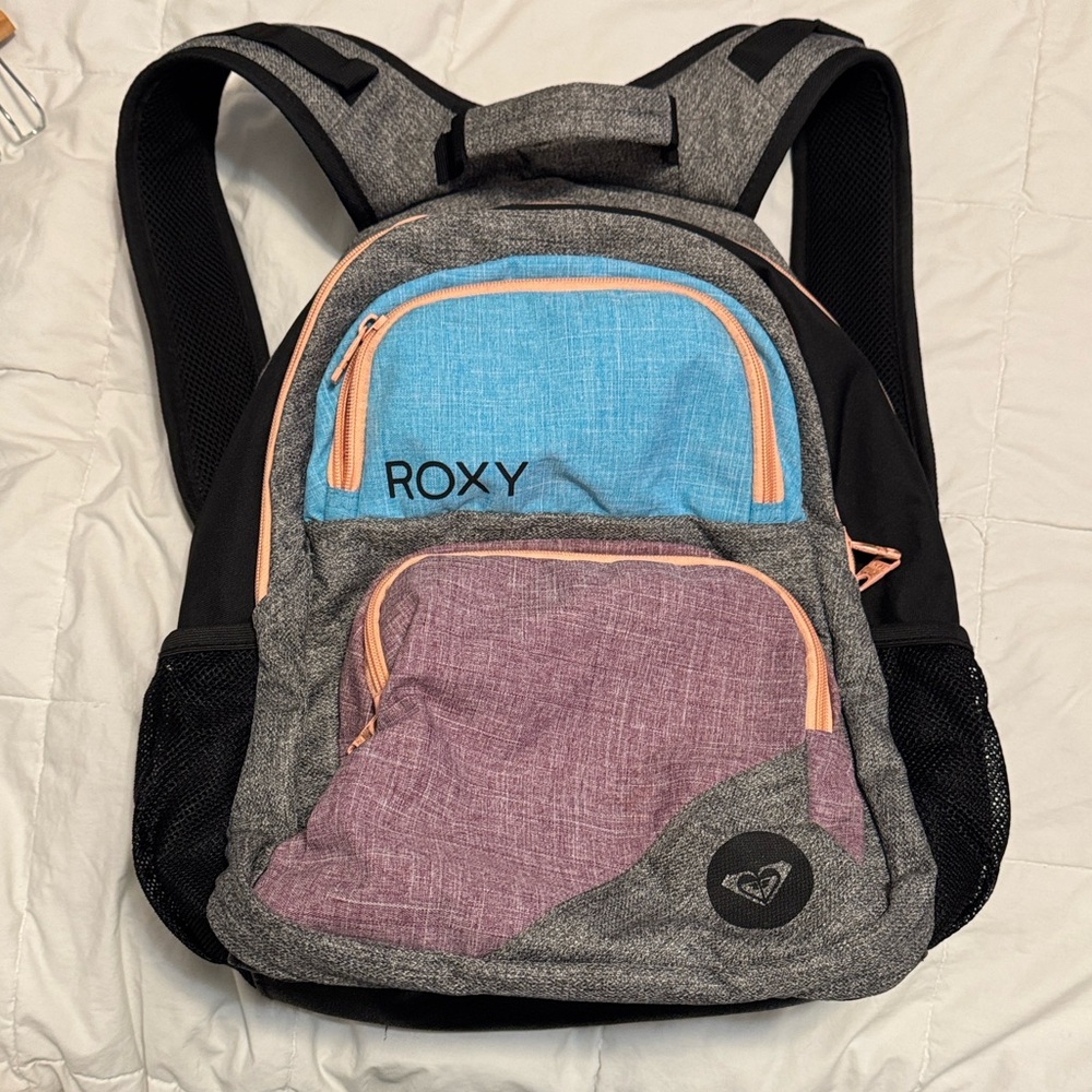 Roxy Blue and Purple surfer style Backpack with laptop compartment
